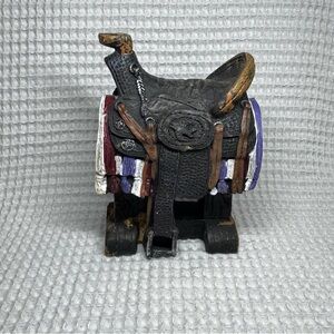 Southwestern Reflections Western Saddle Figurine Decor Collectible